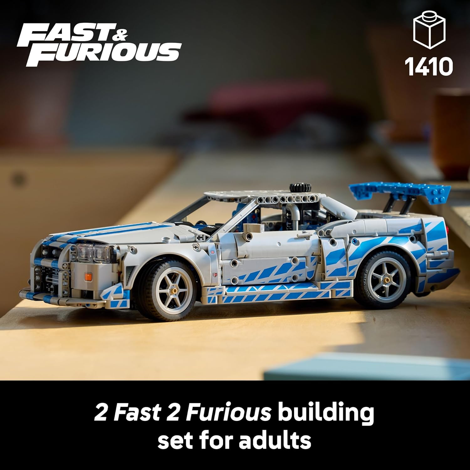 Buy LEGO,LEGO Technic 2 Fast 2 Furious Nissan Skyline GT-R (R34) Car Model Kit – 42210 - Gadcet UK | UK | London | Scotland | Wales| Near Me | Cheap | Pay In 3 | Construction Set Toys